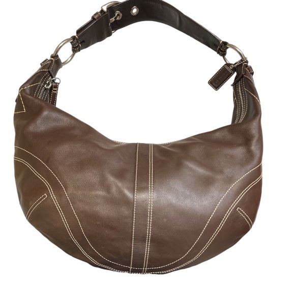 HOBO Handbags - Coach 10032 brown leather large soho hobo bag